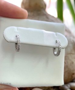 עגילי חישוק יהלומים