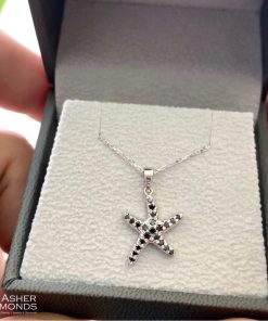 תליון כוכב ים יהלומים