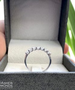 טבעת שורה יהלומים איילה 10 נקודות